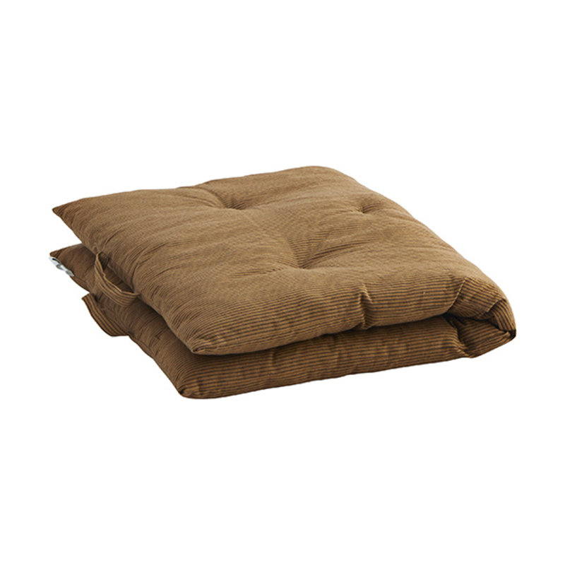 Madam Stoltz-collectie Striped woven mattress Sugar almond, black 60x100 cm