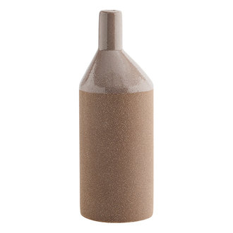 Madam Stoltz Stoneware vase  Sandstone, dusty rose D:9x26 cm