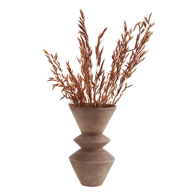 Madam Stoltz-collectie Terracotta vase Washed terracotta D:15x25,5 cm