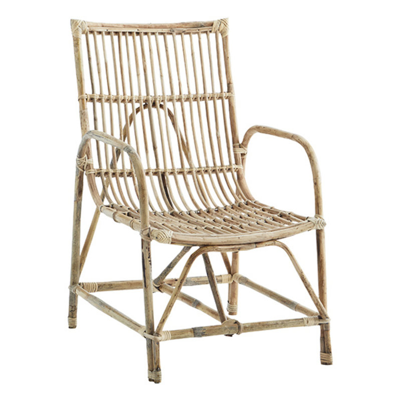Madam Stoltz-collectie Bamboo chair Natural 64x52x88 cm