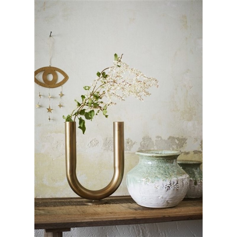 Madam Stoltz-collectie Wooden console table Natural 105x25x70 cm