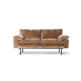 HKLIVING Retro sofa: 2-seats, velvet corduroy aged gold HKLIVING Retro sofa: 2-seats, velvet corduroy aged gold