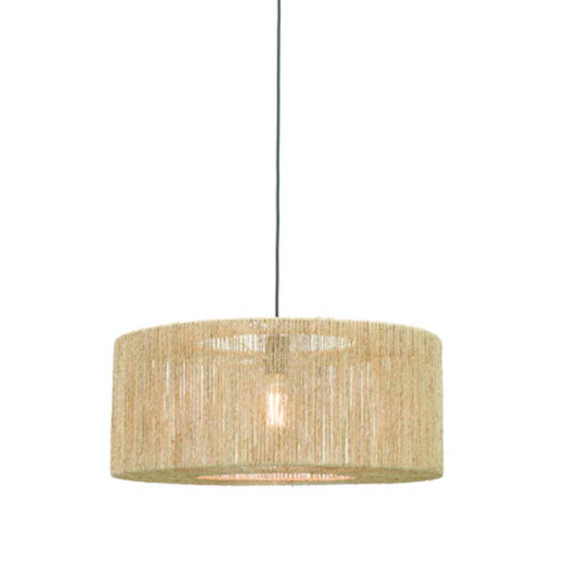 Good&Mojo-collectie Hanging lamp Iguazu jute round dia.60x25cm natural, L