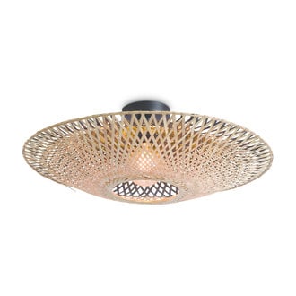 Good&Mojo Ceiling lamp Kalimantan dia.44x12cm bl./nat. S