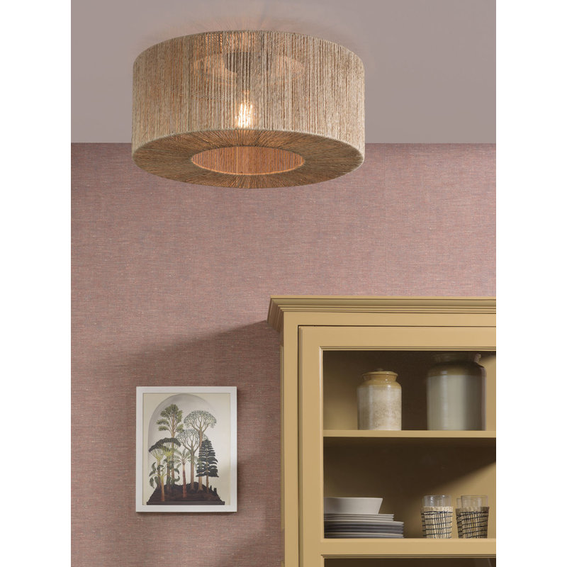 Good&Mojo-collectie Plafonniere Iguazu rond/recht 60cm L