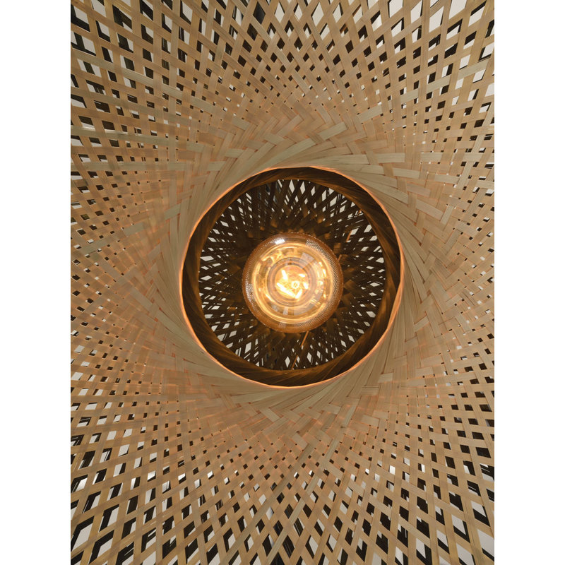 Good&Mojo-collectie Ceiling lamp Kalimantan dia.44x12cm bl./nat. S