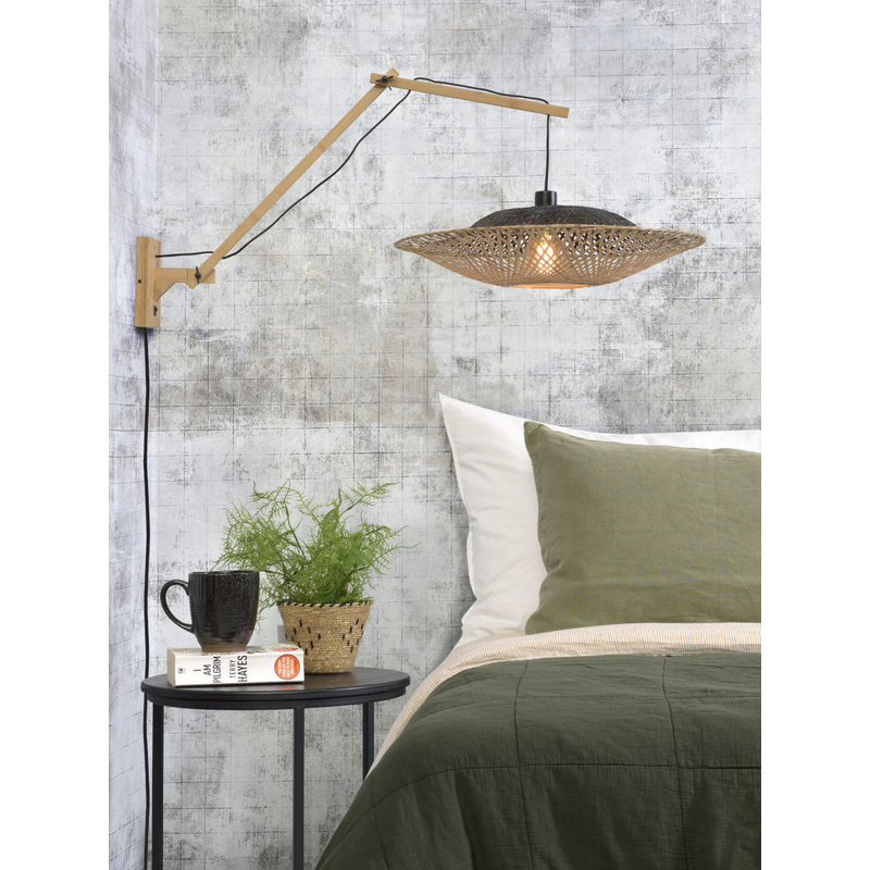 Good&Mojo-collectie Wandlamp Kalimantan naturel/horiz. 60cm L