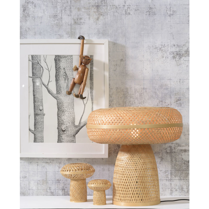 Good&Mojo-collectie Table lamp Palawan h.40x40cm natural set/3