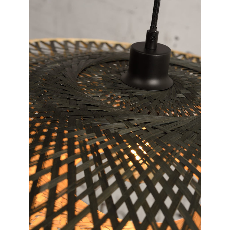 Good&Mojo-collectie Wall lamp Kalimantan bamboo nat./shade 44x12cm bl./nat. S