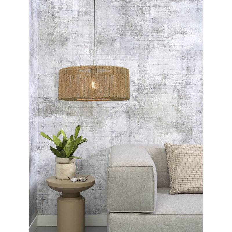 Good&Mojo-collectie Hanging lamp Iguazu jute round dia.60x25cm natural, L