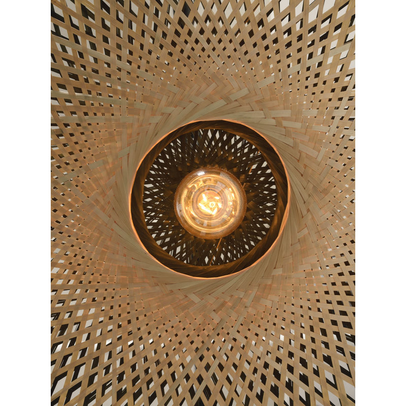 Good&Mojo-collectie Wall lamp Kalimantan bamboo nat./shade 44x12cm bl./nat. S