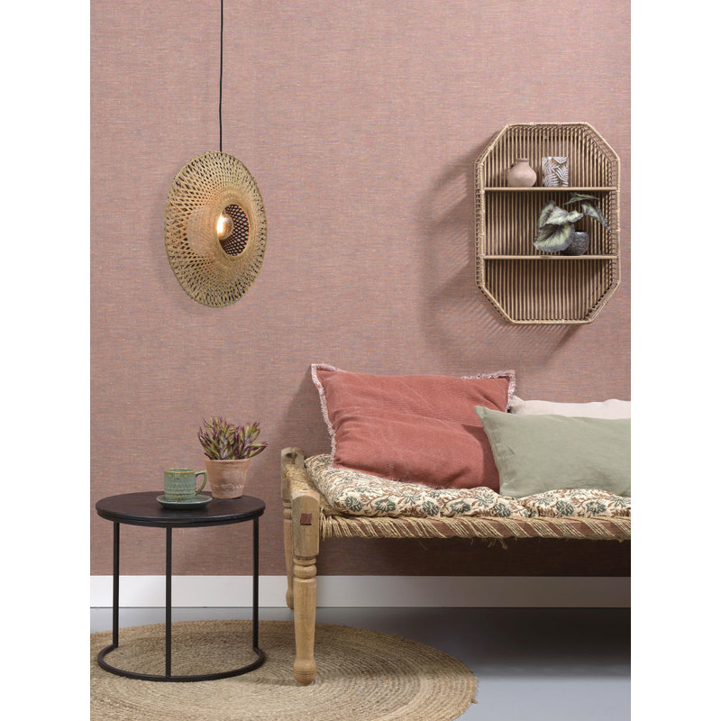 Good&Mojo-collectie Hanging lamp Kalimantan vertical dia.44x12cm bl./nat. S