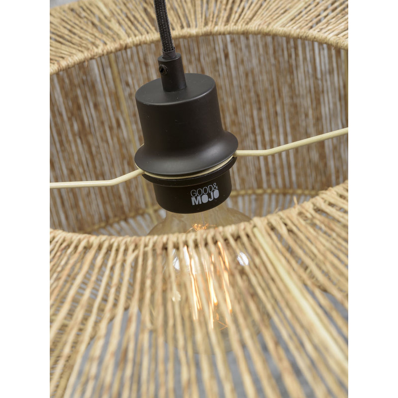 Good&Mojo-collectie Hanging lamp Iguazu jute round dia.60x25cm natural, L