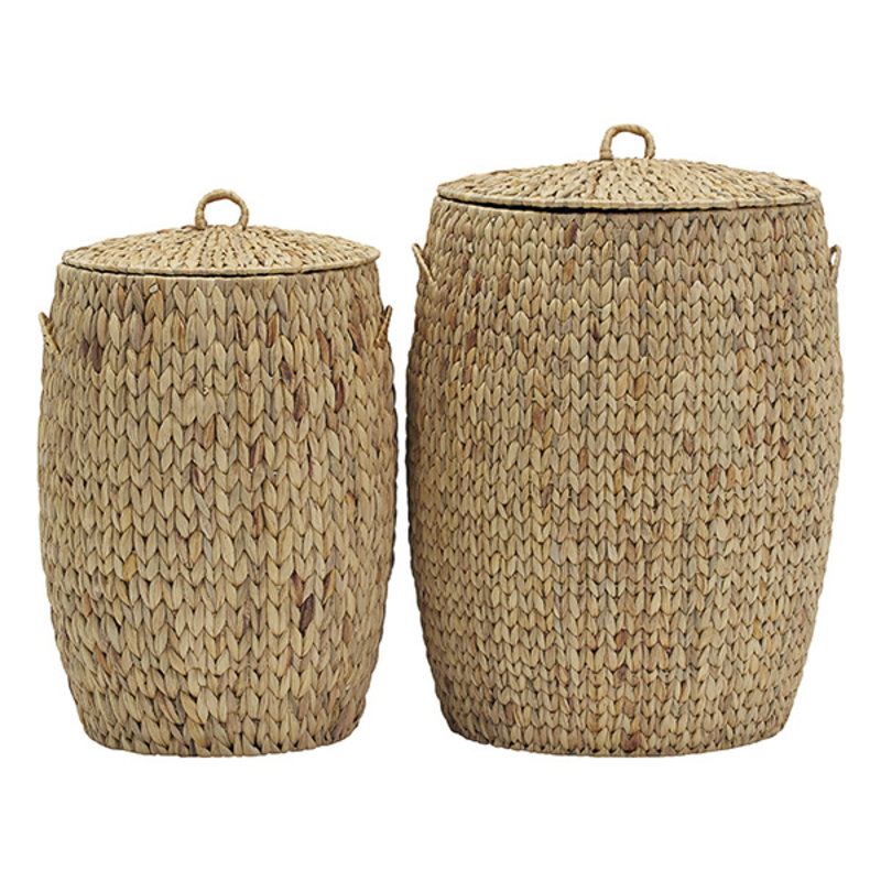 House Doctor-collectie House Doctor  Baskets/Storages Laun Natural Set of 2 sizes S: h: 57 cm dia: 37 cm L: h: 64 cm dia: 45 cm