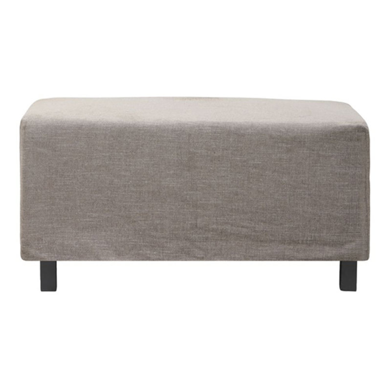 House Doctor-collectie Pouf, Hazel Night, Grey/Brown, Seat height: 44 cm