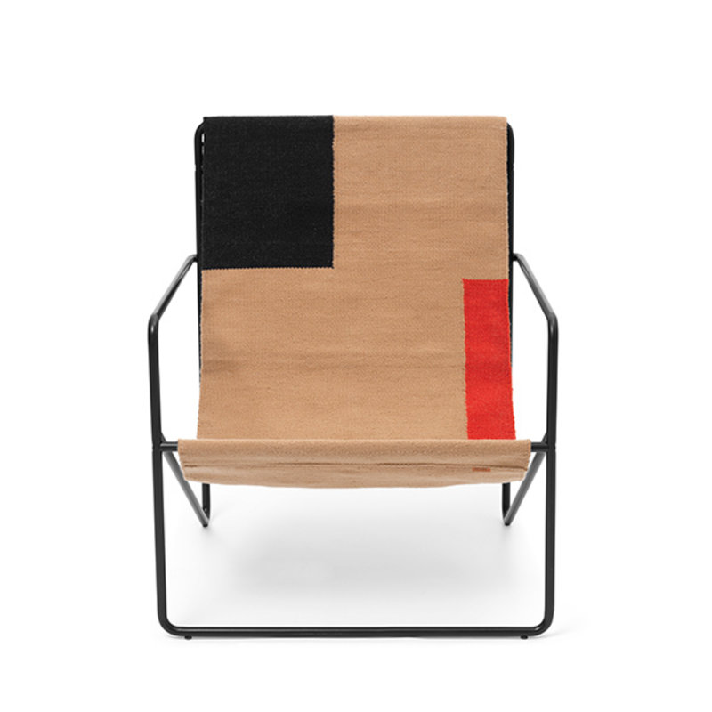 ferm LIVING-collectie Desert Lounge Chair - Black/Block