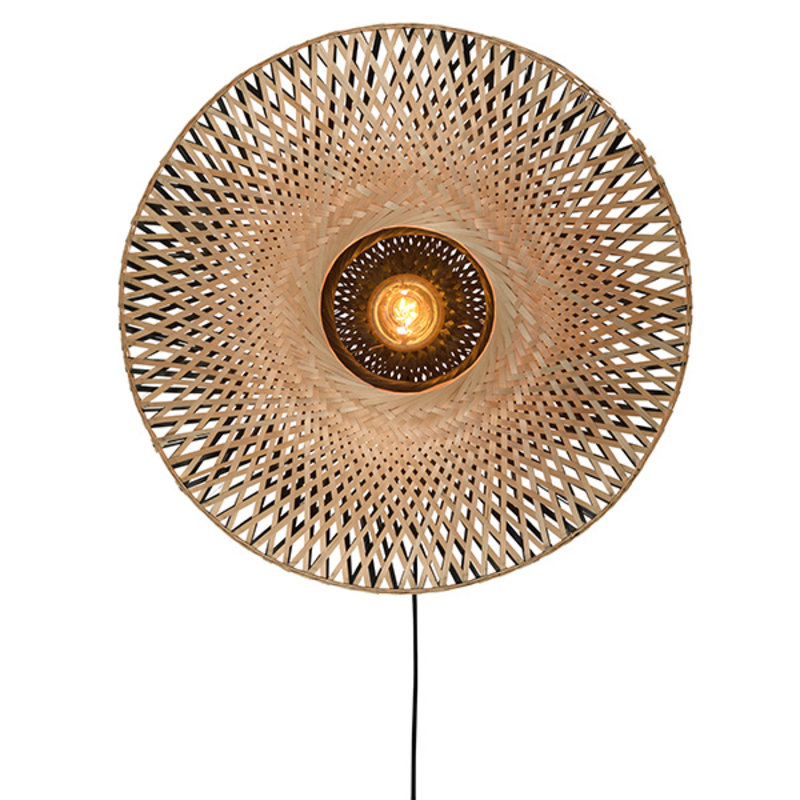 Good&Mojo-collectie Wall lamp Kalimantan bamboo flat S