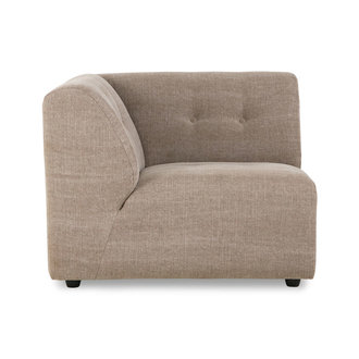 HKliving Vint bank element links linen blend taupe