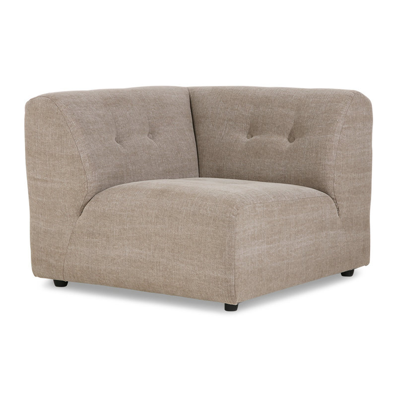 HKliving-collectie vint couch: element left, linen blend, taupe