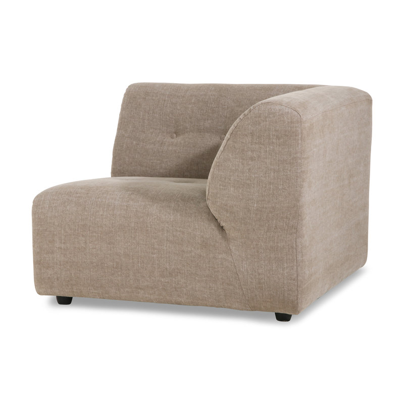 HKliving-collectie vint couch: element right, linen blend, taupe