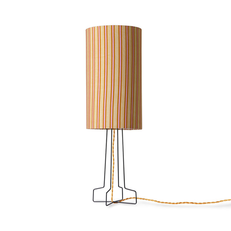 HKliving-collectie DORIS for HKLIVING: printed cylinder lamp shade stripes