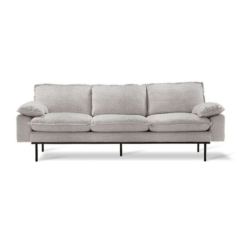 HKLIVING-collectie Retro sofa: 3-seats, sneak, light grey