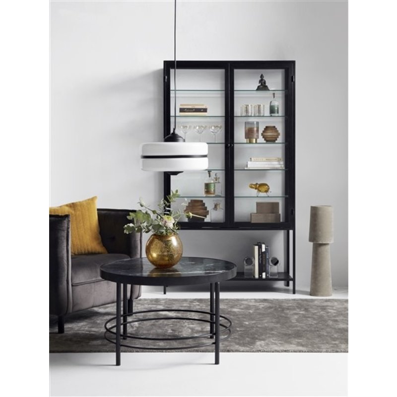 Nordal-collectie MONDO black cabinet, double, glass back