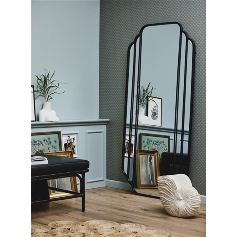 Nordal-collectie SKYLARK Iron wall mirror, black