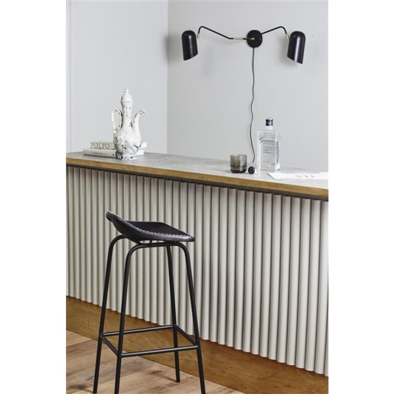 Nordal-collectie ERIS wall lamp, 2 arms, black