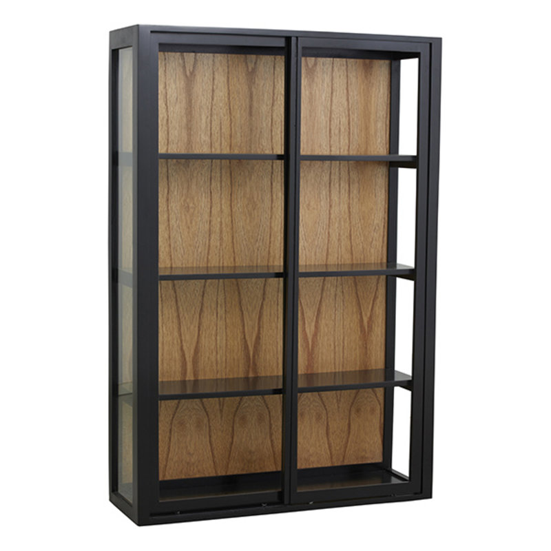 Nordal-collectie BEI wall cabinet, sliding doors, black