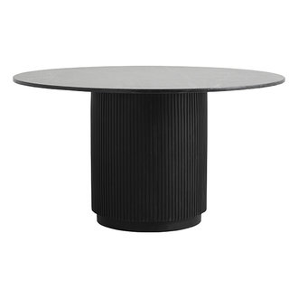 Nordal ERIE round dining table black marble top