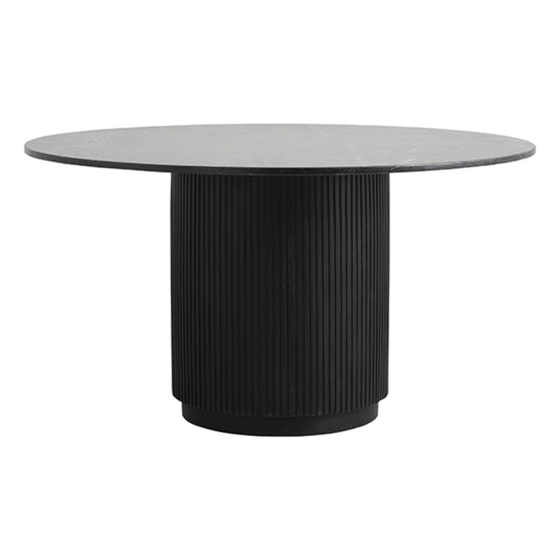 Nordal-collectie ERIE round dining table black marble top