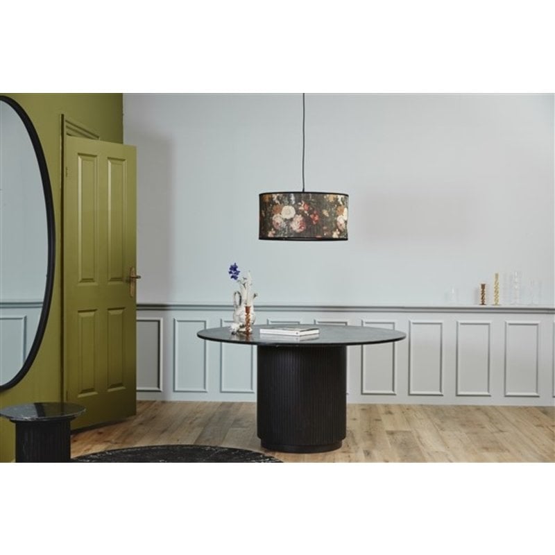 Nordal-collectie ERIE round dining table black marble top