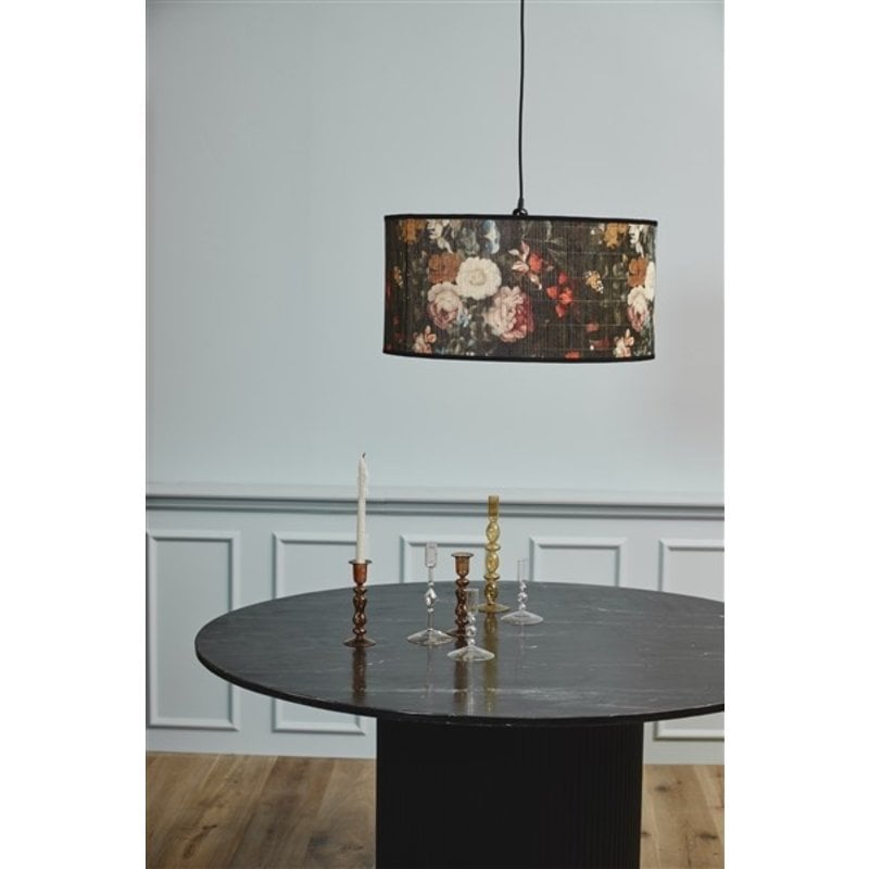 Nordal-collectie ERIE round dining table black marble top