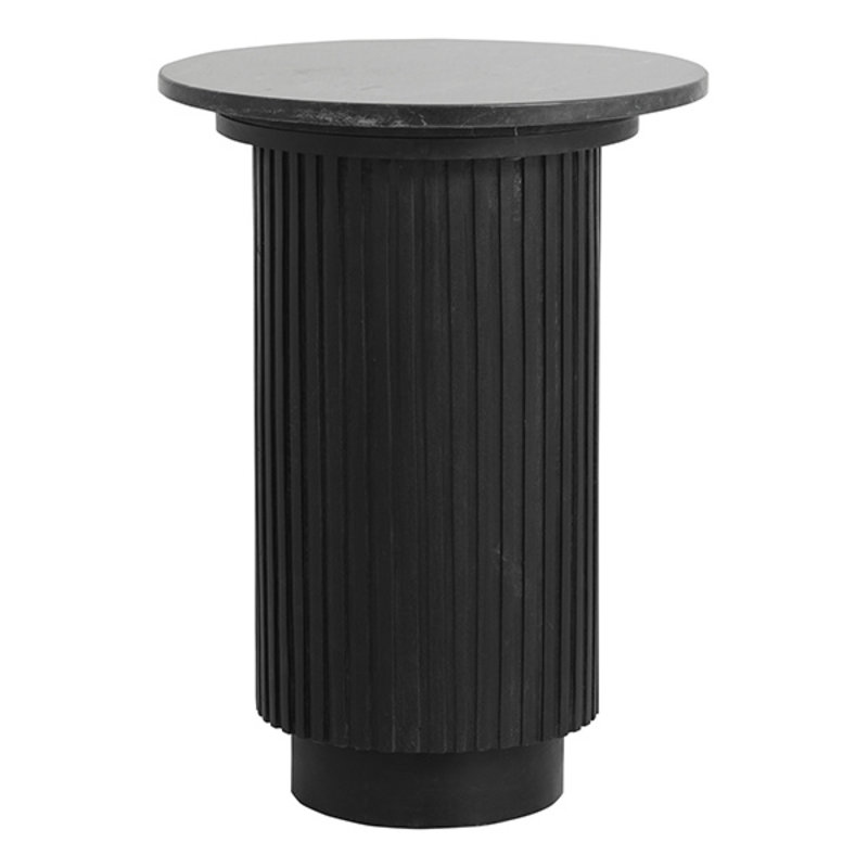 Nordal-collectie ERIE round side table, black marble top
