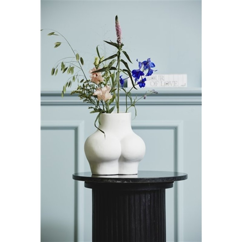 Nordal-collectie ERIE round side table, black marble top