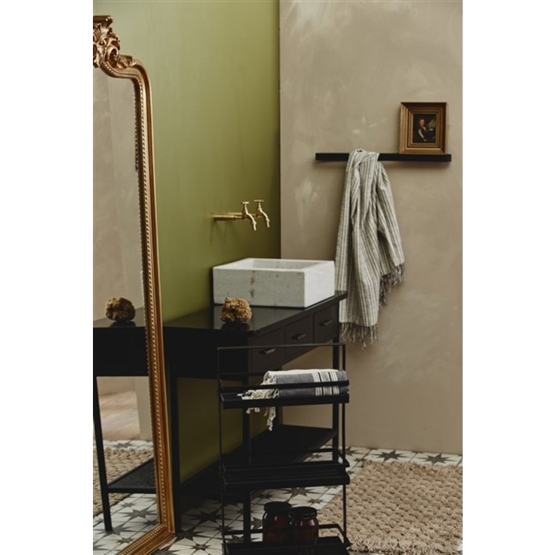 Nordal-collectie SOTRA towel rack, black metal