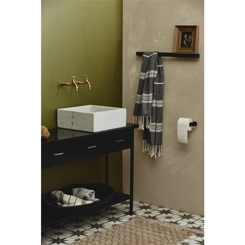 Nordal-collectie SOTRA towel rack, black metal