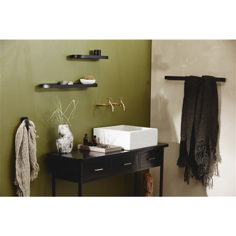 Nordal-collectie SOTRA towel rack, black metal