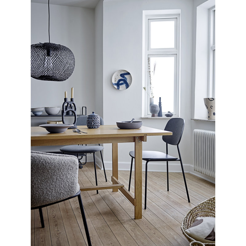 Bloomingville-collectie Corte Dining Chair Grey Polyester