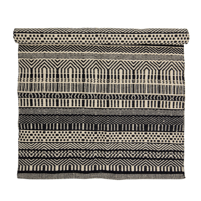 Bloomingville-collectie Joob Rug Black Wool