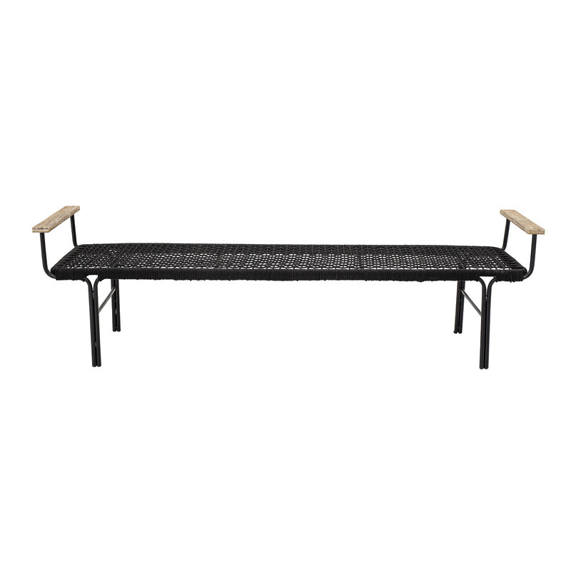 Bloomingville-collectie Mundo Bench Black Metal