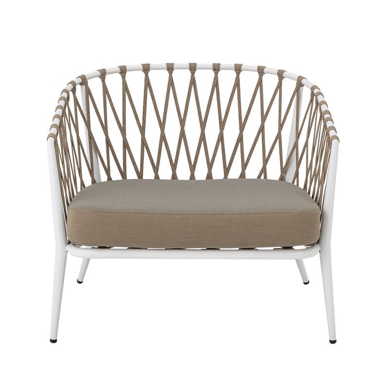 Bloomingville-collectie Cia Lounge Chair White Metal