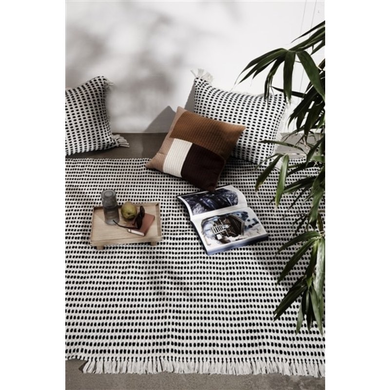 ferm LIVING-collectie Way Rug - Off-White/Blue 200x140 cm