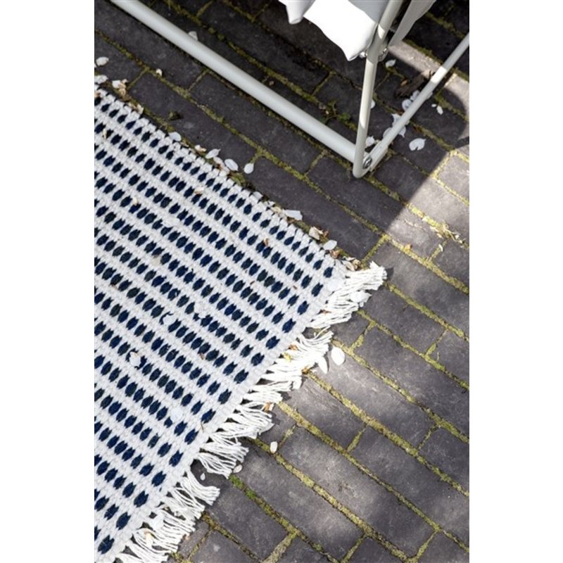 ferm LIVING-collectie Way Rug - Off-White/Blue 200x140 cm