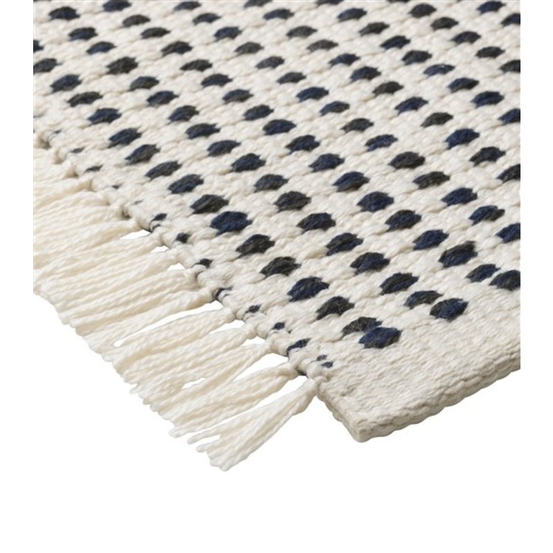 ferm LIVING-collectie Way Rug - Off-White/Blue 200x140 cm