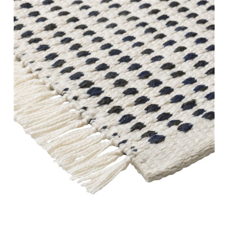 ferm LIVING-collectie Way Rug - Off-White/Blue 200x140 cm