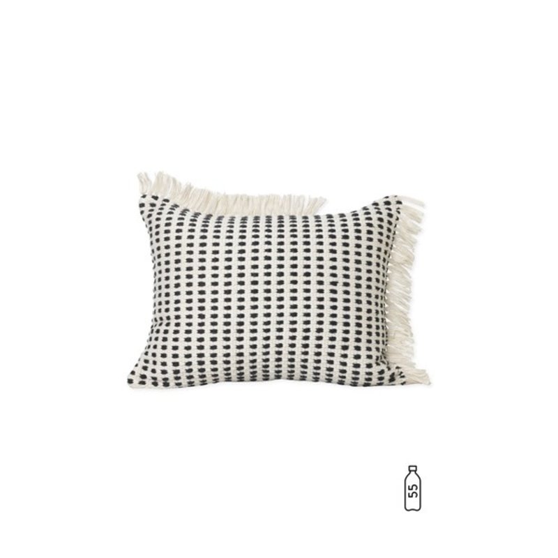 ferm LIVING-collectie Way Cushion - Off-White/Blue 50x70 cm