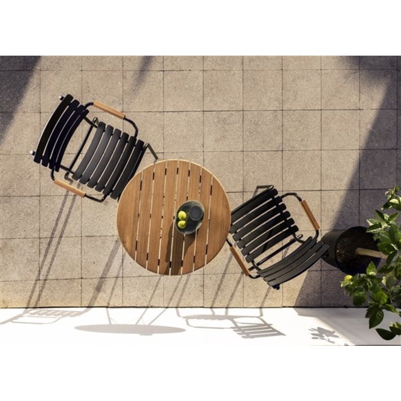 Houe-collectie ReCLIPS Dining Chair with black lamellas and bamboo armrests