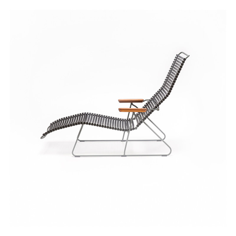 Houe-collectie CLICK Sunlounger with Black lamellas